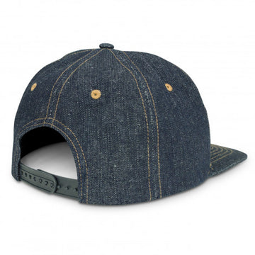 Denim Flat Peak Cap - 114246-1